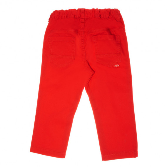Pantaloni de bumbac roșu cu elastic, pentru băieți Chicco 38997 2
