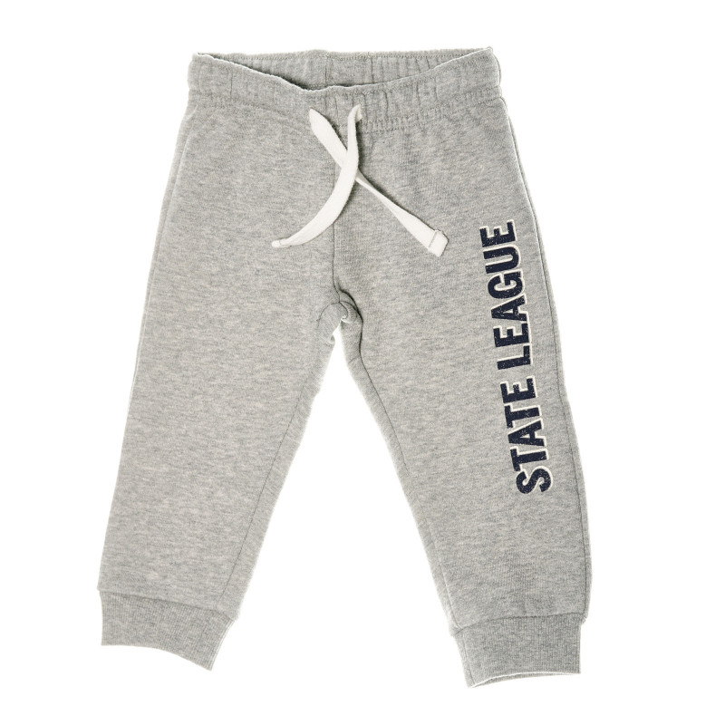 Pantaloni de culoare gri deschis, cu inscripție State League, pentru băieți  39012
