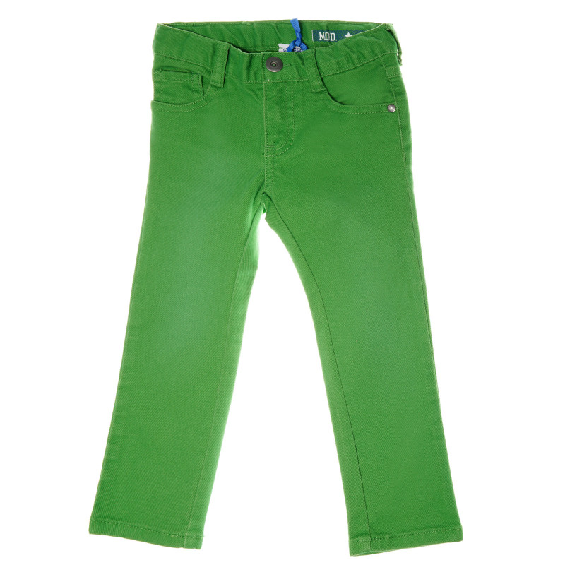 Pantaloni pentru băieți, cu o tăietură dreaptă, verde  39029