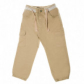 Pantaloni în culori bej și gri, cu talie elastică largă, pentru băieți Chicco 39046 