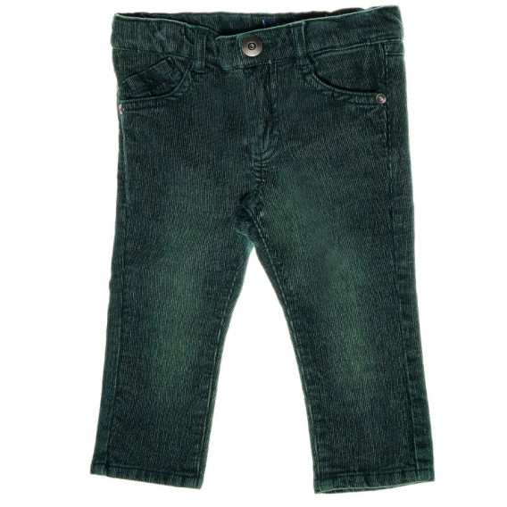 Pantaloni pentru băieți, cu efect purtat, verde închis Chicco 39054 