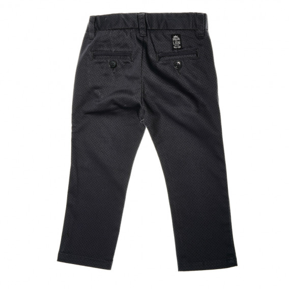 Pantaloni pentru băieți, cu croială dreaptă și decor cu imprimeu, gri închis Chicco 39149 2
