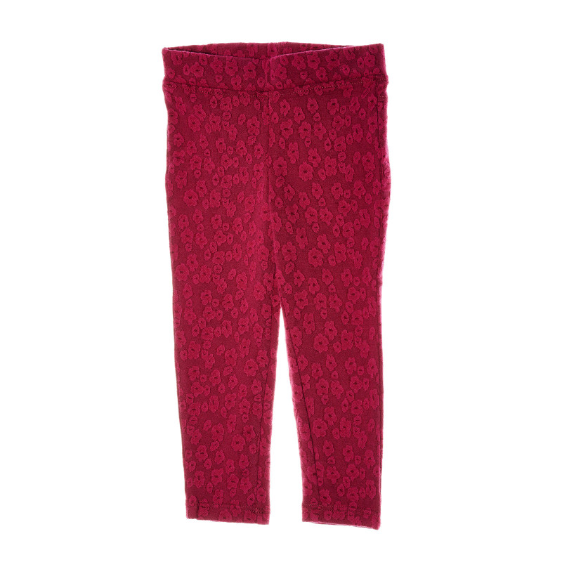 Pantaloni cu flori în culoare roșie  39196