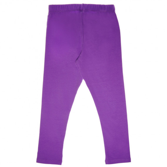 Pantaloni de bumbac de culoare purpuriu, cu aplicație inimă Chicco 39212 2