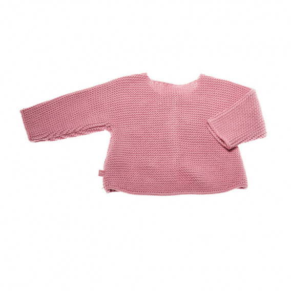 Cardigan tricotat în culoare roz cu trei nasturi pentru fete Chicco 39342 2