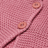 Cardigan tricotat în culoare roz cu trei nasturi pentru fete Chicco 39343 3
