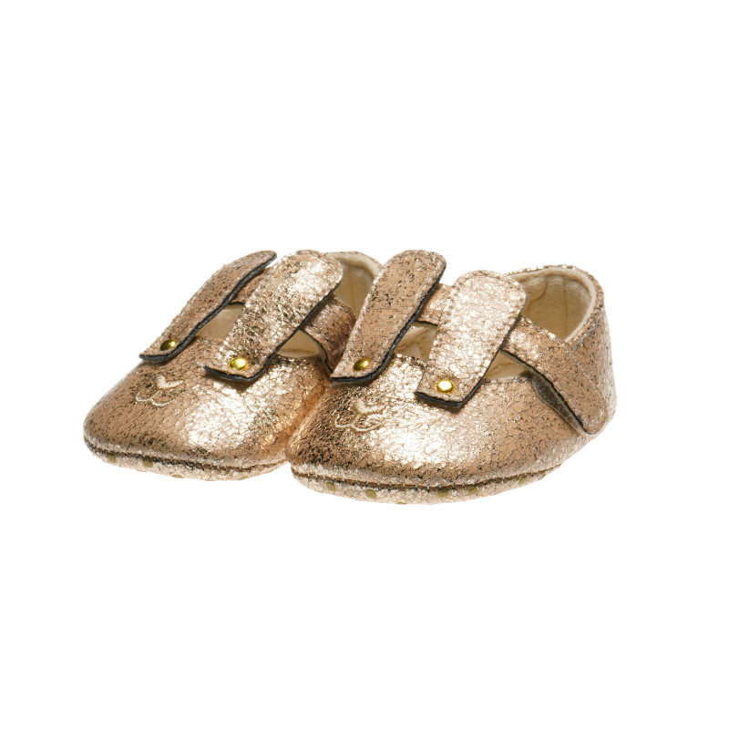 Papucei aurii pentru fetițe  39349