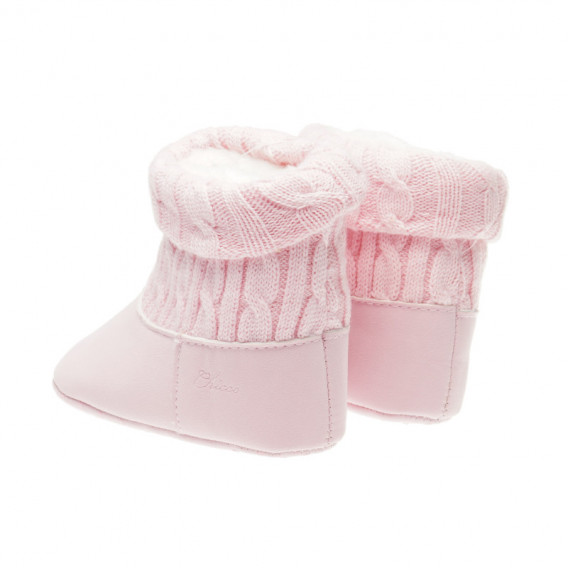 Cizme tricotate pentru fetițe de culoare roz cu degetele întărite Chicco 39376 2