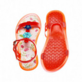 Sandale din silicon cu aplicație florală pentru fete, roșu Chicco 39553 