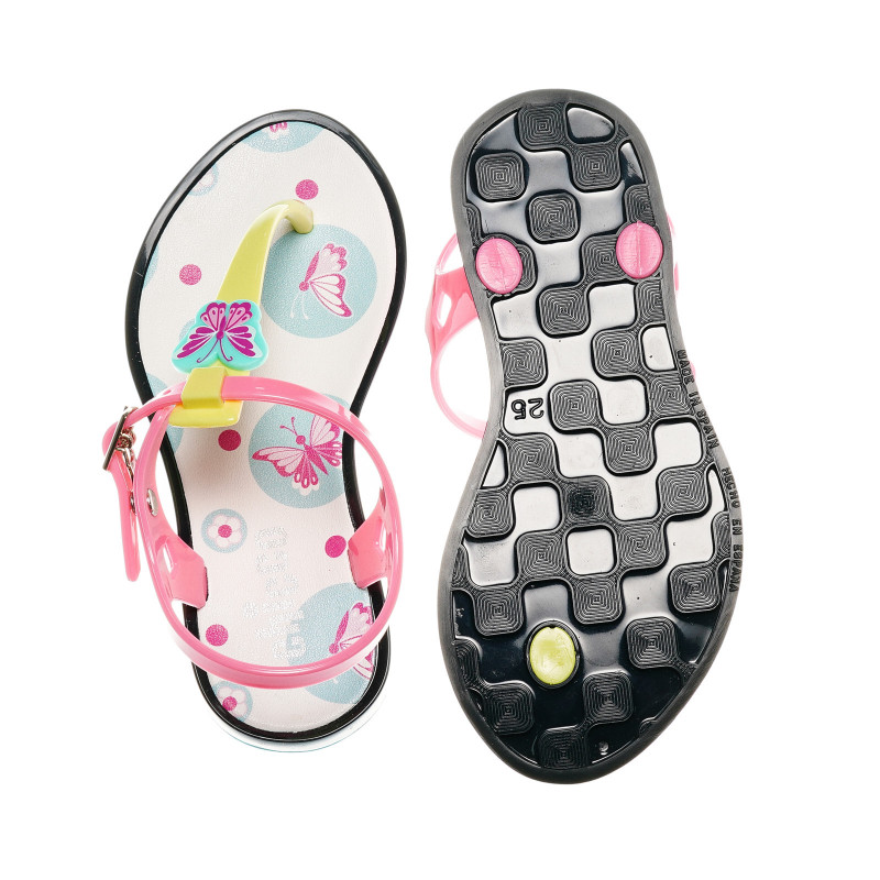 Sandale din silicon pentru fete, galben și roz  39555