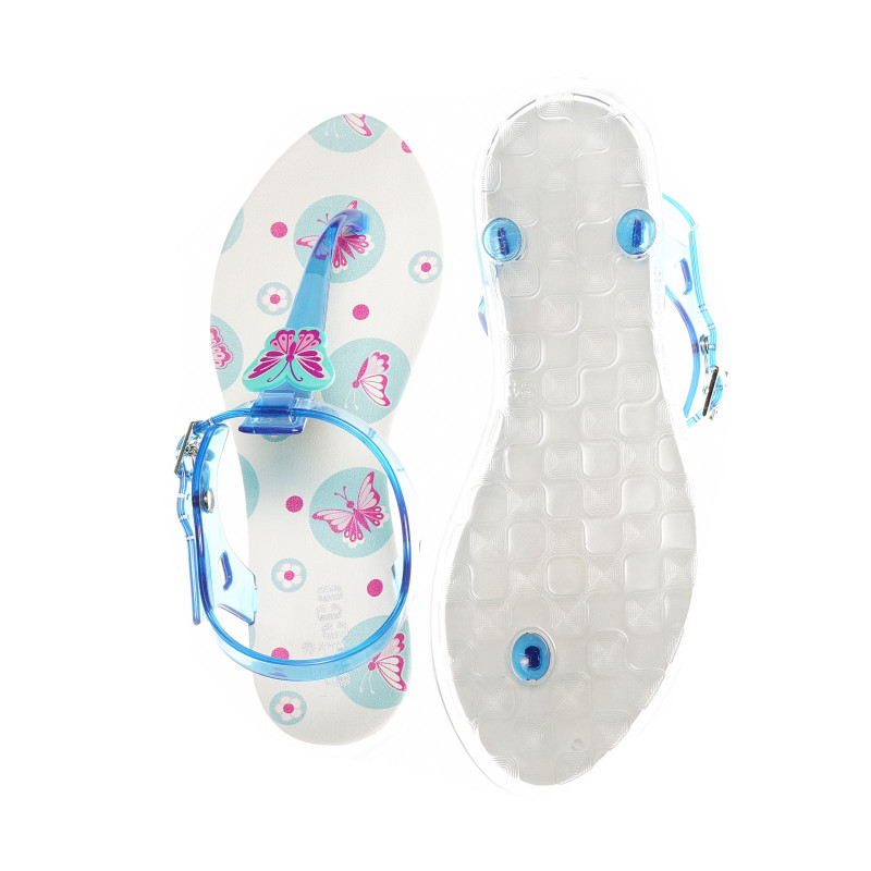 Sandale de silicon pentru fete cu decor de fluturi  39556