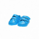 Pantofi moale pentru băieței cu aspect adidas, albaștri deschis Chicco 39602 