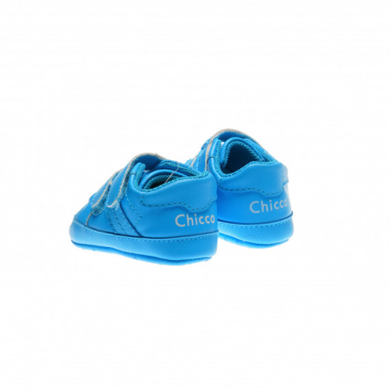 Pantofi moale pentru băieței cu aspect adidas, albaștri deschis Chicco 39603 2
