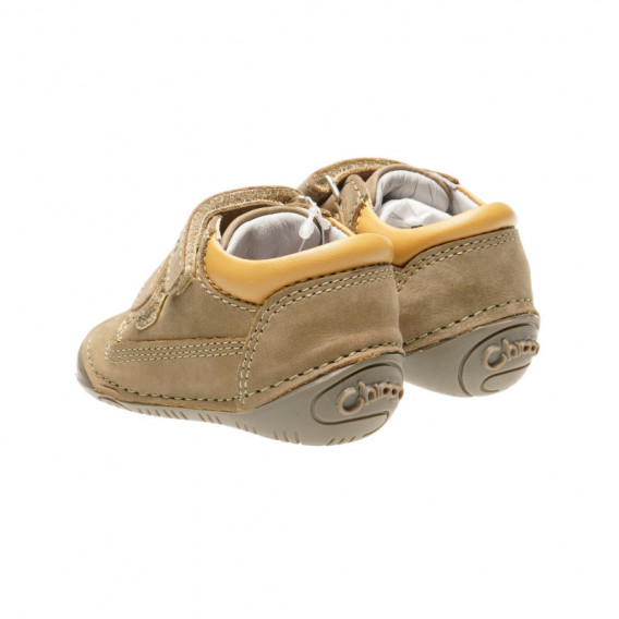 Pantofi din piele pentru băieți cu accent galben Chicco 39801 2
