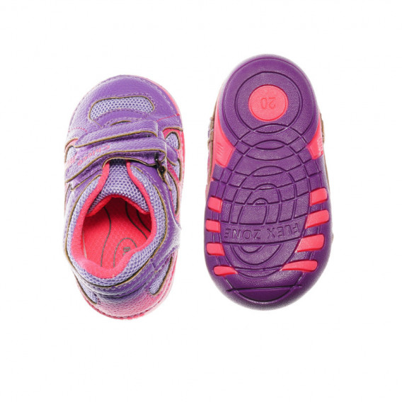 Pantofi pentru fetițe cu fixare dublă cu velcro în violet Chicco 39811 3
