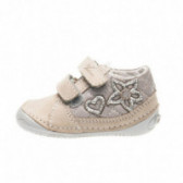 Pantofi căptușiți din piele pentru fetițe cu decor, bej Chicco 39820 3