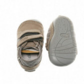 Pantofi căptușiți din piele pentru fetițe cu decor, bej Chicco 39821 4