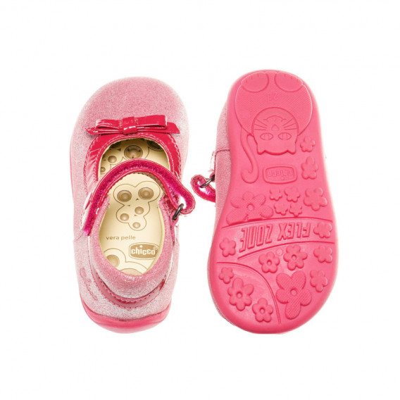 Pantofi din piele pentru fetițe, cu funde elegante Chicco 39919 3