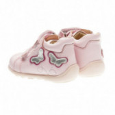 Pantofi din piele pentru fetițe, cu fluturi argintii Chicco 39960 2