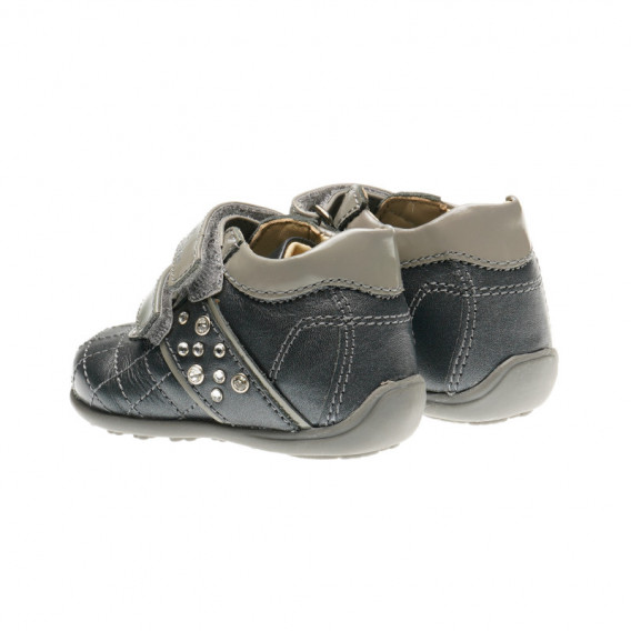 Pantofi din piele pentru fetițe, cu pietricele aplicate Chicco 39963 2