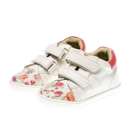 Pantofi din piele pentru fetițe, cu imprimeu floral Chicco 39986 