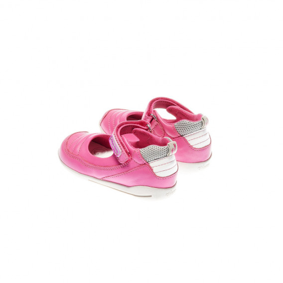 Pantofi din piele pentru fetițe, cu detalii argintii Chicco 40018 2
