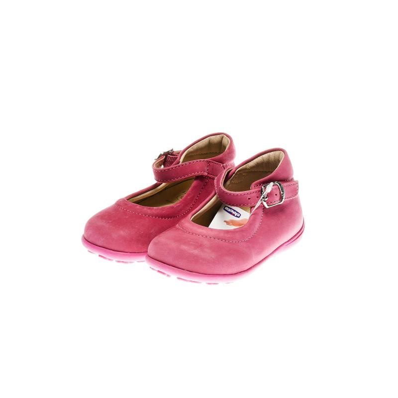 Pantofi din piele pentru fetițe, cu cataramă  40020