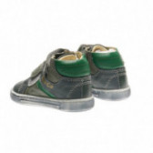 Pantofi din piele pentru băieți, cu detalii verzi Chicco 40037 5