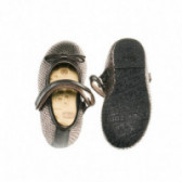 Pantofi gri din piele pentru fete cu curea și fundă Chicco 40099 3