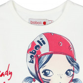 Bluză cu mânecă lungă, cu un design delicat pentru fete Boboli 403 3