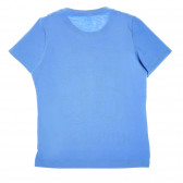 Tricou cu mânecă scurtă de culoare albastru, cu inscripție pentru fete Name it 40415 2