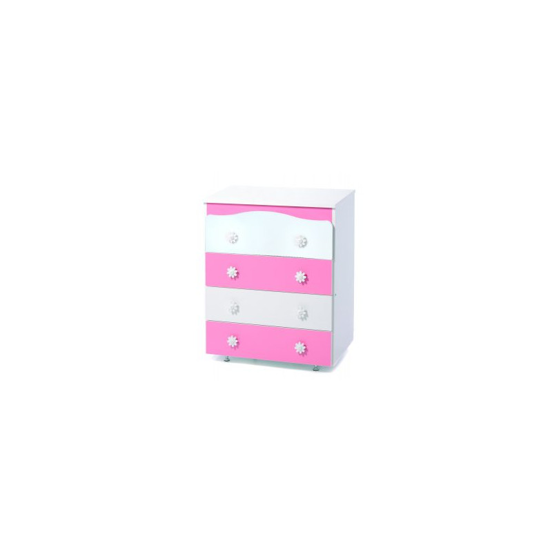 Comodă cu sertare, de culoare roz  40955