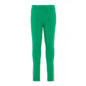 Pantaloni verzi pentru fete, cu banda verticală pe lateral Name it 4098 
