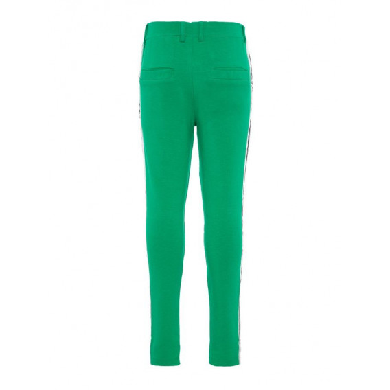 Pantaloni verzi pentru fete, cu banda verticală pe lateral Name it 4099 2