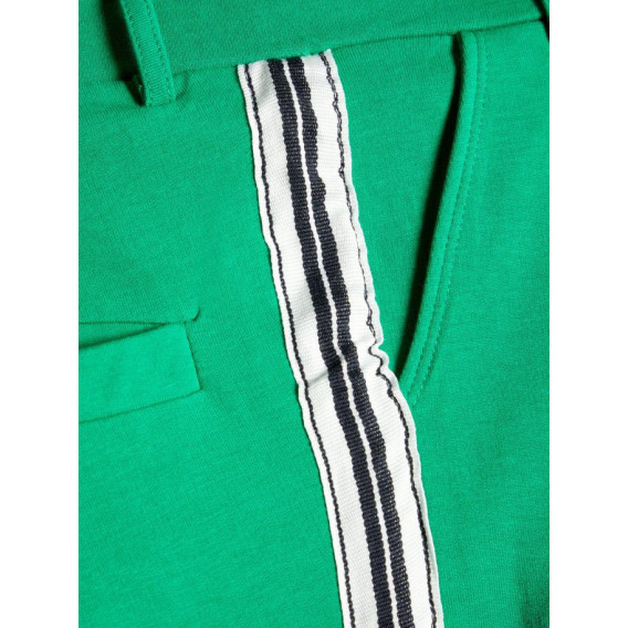 Pantaloni verzi pentru fete, cu banda verticală pe lateral Name it 4100 3