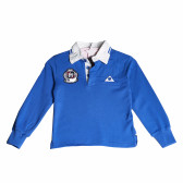 Bluză cu mânecă lungă pentru băieți, cu o emblemă cusută, albastră Marine Corps 4136 