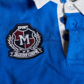 Bluză cu mânecă lungă pentru băieți, cu o emblemă cusută, albastră Marine Corps 4138 3