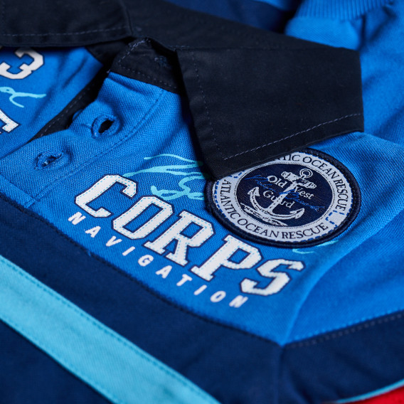 Bluză cu mâneci lungi, de culoare albastră pentru copii Marine Corps 4175 3