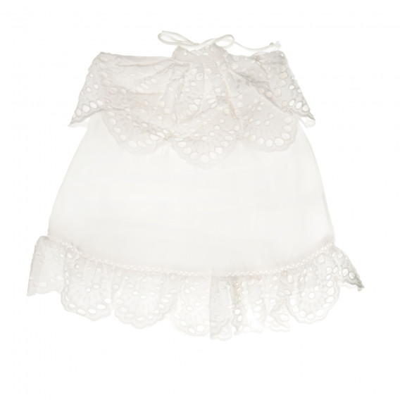 Rochie albă din bumbac cu șnur pentru fete LIPSY 41984 