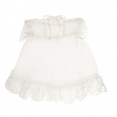 Rochie albă din bumbac cu șnur pentru fete LIPSY 41986 4