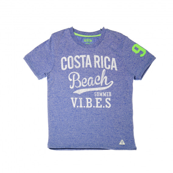 Tricou cu inscripția Costa Rica Beach pentru băieți Reviem 42191 