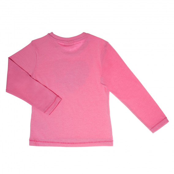 Bluză cu mânecă lungă Salt&Pepper, de culoare roz cu câine și pisoi imprimate SALT AND PEPPER 42230 2