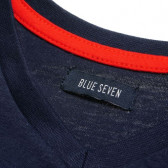 Tricou de bumbac Blue Seven cu imprimeu de ancoră și inscripție pentru un băiat BLUE SEVEN 42234 3