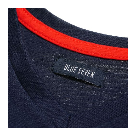 Tricou de bumbac Blue Seven cu imprimeu de ancoră și inscripție pentru un băiat BLUE SEVEN 42234 3