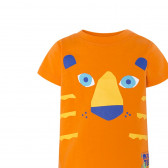 Bluză din bumbac cu mâneci scurte și imprimeu leu colorat pentru băieți Tuc Tuc 42309 