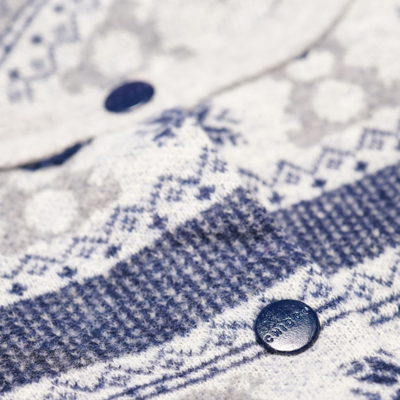 Bluză tricotată cu mânecă lungă, în culori gri și albastru Chicco 42351 3