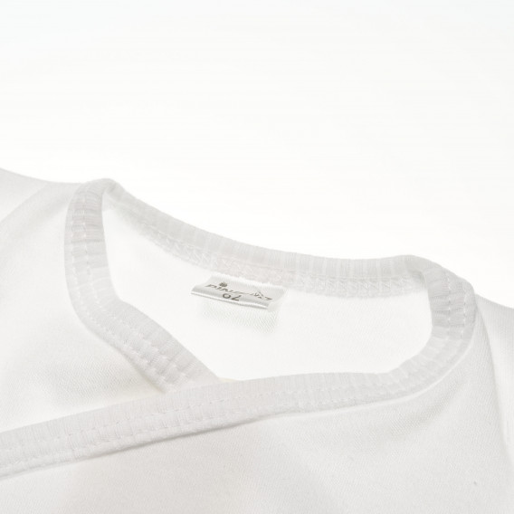 Bluză cu mânecă lungă din bumbac, alb, pentru bebeluș - unisex Pinokio 42557 3