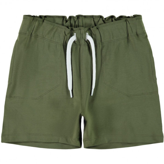 Set din bluză și pantaloni scurți, alb și verde închis, pentru băieți  Name it 42702 6