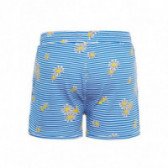 Pantaloni scurți cu dungi albastre și imprimeu margarete pentru fete Name it 42770 2