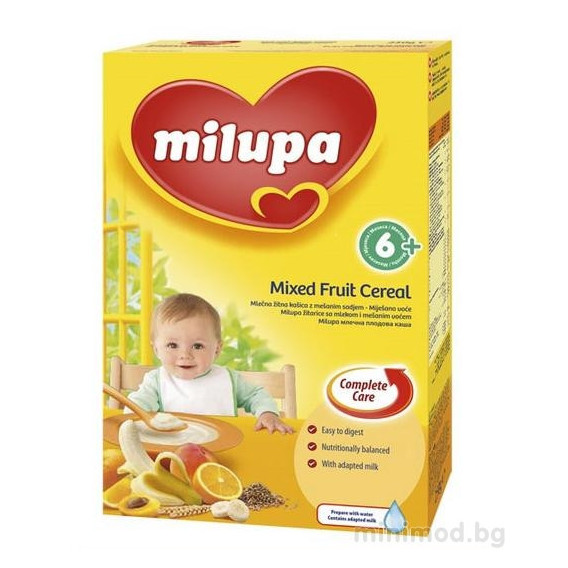 Terci cu lapte și fructe pentru un bebeluș de 3-5 luni în cutie de 250 g Milupa 42896 